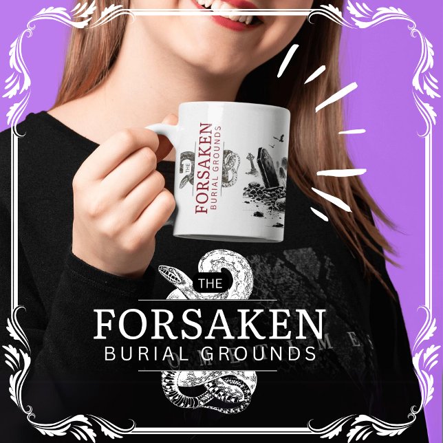 Förgämda begravningsplatser kaffemugg (The Forsaken Burial Grounds cover from The Beekeeper Store)
