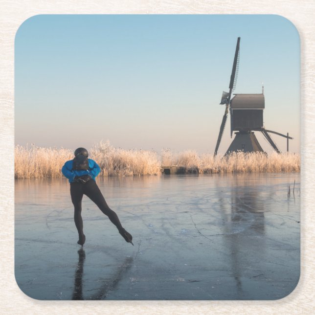 Förgången kvarn för skridskoåkning och underlägg papper kvadrat (Framsidan)