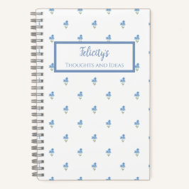Förgätmigej Blomma Personlig Journal Bok