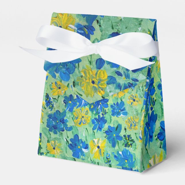 Förgätmigej Blommig Favoritlåda Presentaskar (Framsidan Sidan)