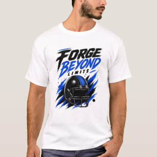 Forge Beyond Limits Fotbollshjälm Design Motiv T Shirt