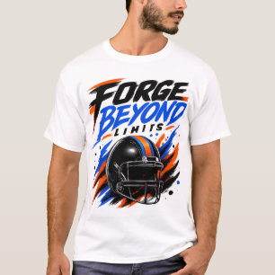 Forge Beyond Limits Fotbollshjälm Design Motiv T Shirt