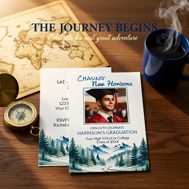 Forge Your Own Path Adventure Grad Party Inbjudningar (Skapare uppladdad)