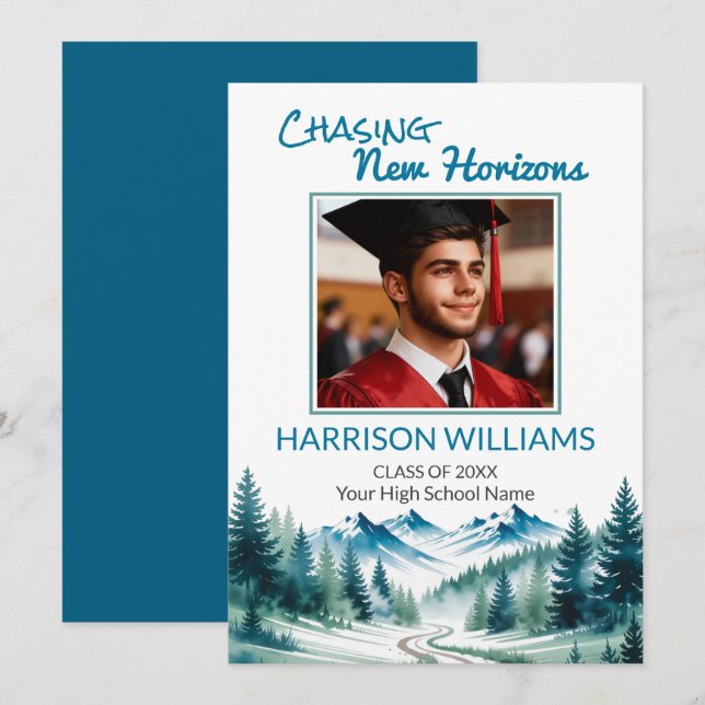 Forge Your Own Path Grad Party Meddelande (Fram/baksida)