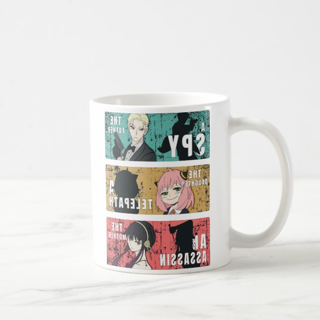 Forger Familj Anime Pop Art Panel Design Kaffemugg (Höger)