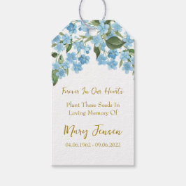 Forget me not Seed Packet Funeral Gift Tags Presentetikett