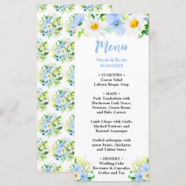 Forget-Me-Nots and Daisies Floral Wedding Meny