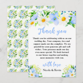 Forget-Me-Nots and Daisies Floral Wedding Tack Kort