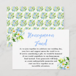Forget-Me-Nots and Daisies Wedding Honeymoon Fund Tilläggskort