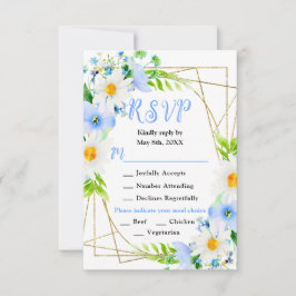 Forget Me Nots and Daisies Wedding OSA Kort
