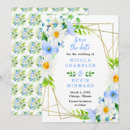 Forget Me Nots and Daisies Wedding Spara Datumet