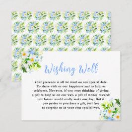 Forget-Me-Nots and Daisies Wedding Wishing Well Tilläggskort