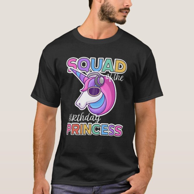 Forget på födelsedagen, Unicorn Princess Girl T Shirt (Framsida)