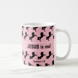 FORGET UNICORNS JESUS ÄR REAL Monogram Christian P Kaffemugg