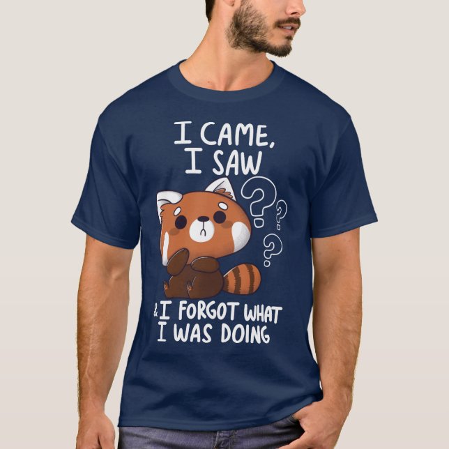 Forgetful Red Panda family T Shirt (Framsida)