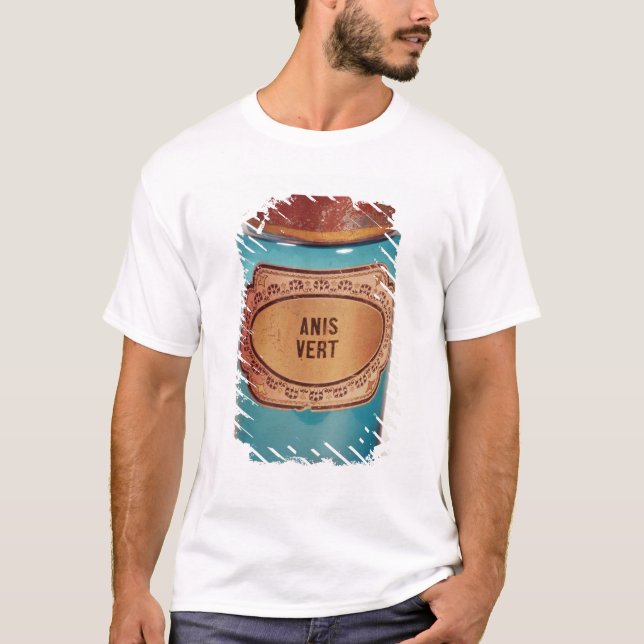 Förgifta burken, med etiketten för Anis Vert, T Shirt (Framsida)