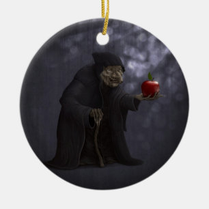 Förgiftat äpple julgransprydnad keramik