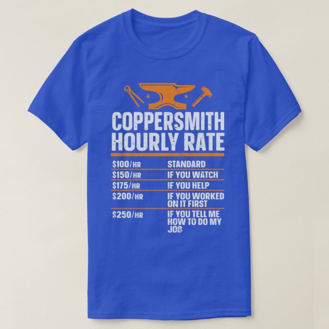 Forging BlackSyth Blacksmith Coppersmith T. T Shirt (Design framsida)