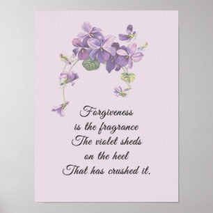 Forgitivitet är de fragrance Violet Sheds Poster