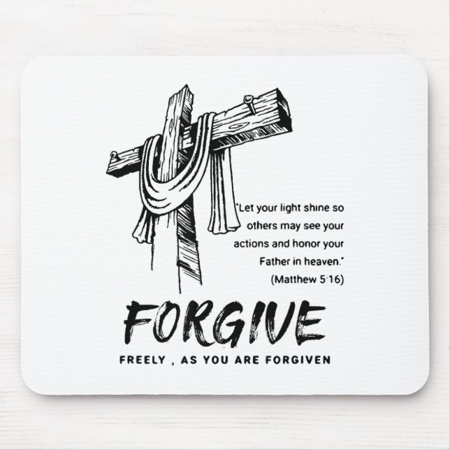 Forgive Cross Christian Faith Tee  Musmatta (Framsidan)