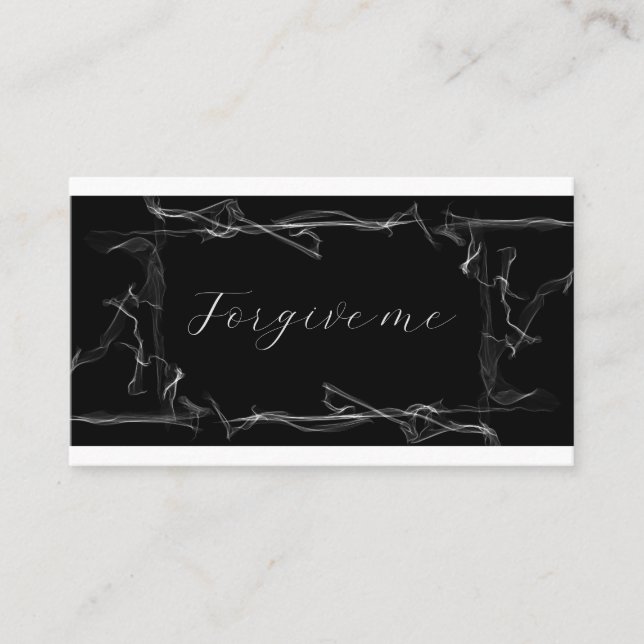 Forgive me card visitkort (Framsida)