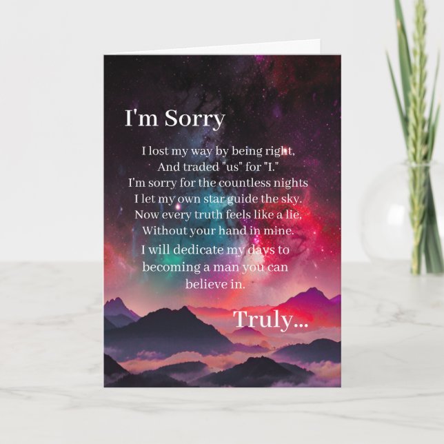 Forgive Me I'm Sorry Card Kort (Framsida)