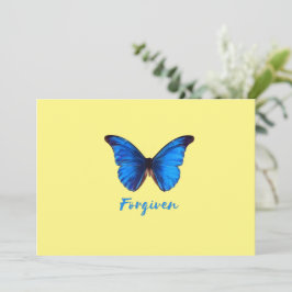 Förgiven - Blåfjäril - Insektert ljus Inbjudningar