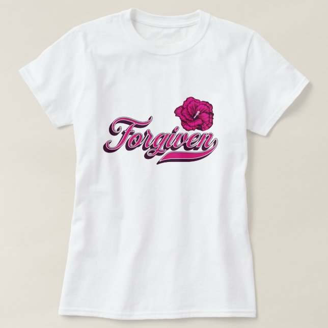 Förgiven Hibiscus T Shirt (Design framsida)