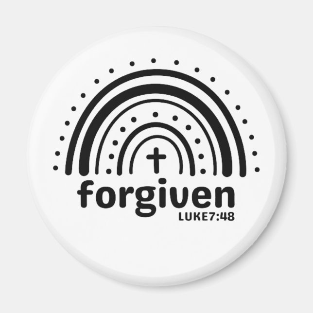 Förgiven Luke 7:48 Christian Magnet (Framsidan)