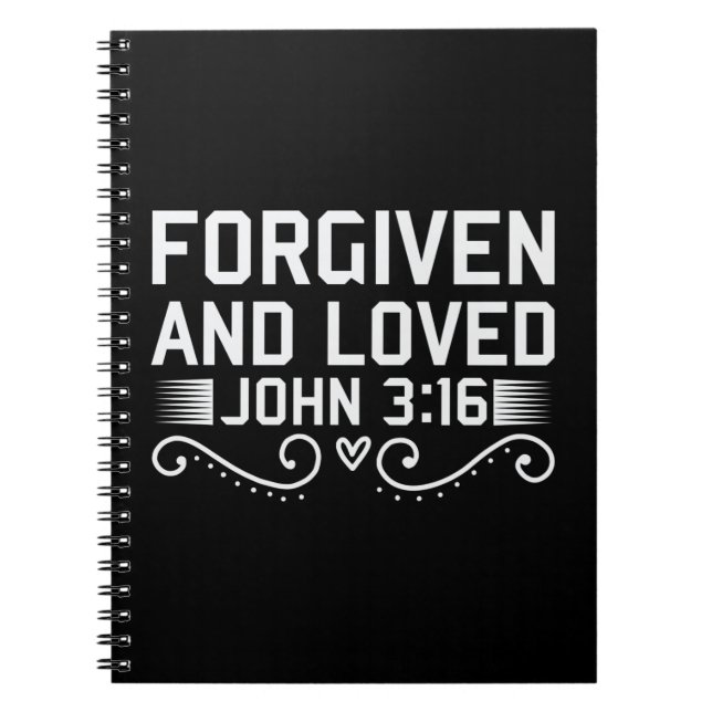 Förgiven och älskad John 316 Bible Anteckningsbok (Framsidan)