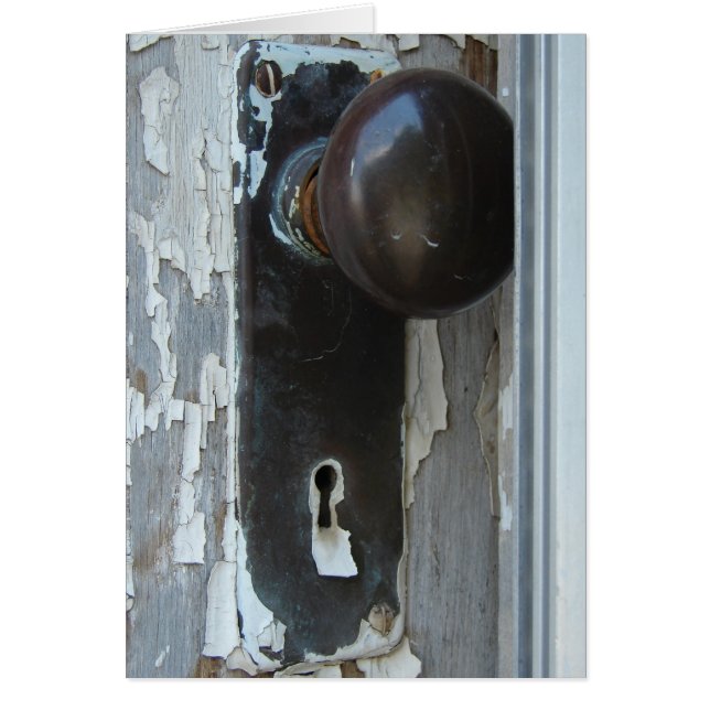 Förglömd dörr hälsningskort (Framsidan)