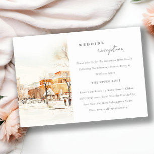 Forgo North Dakota City Scape Wedding Reception Tilläggskort
