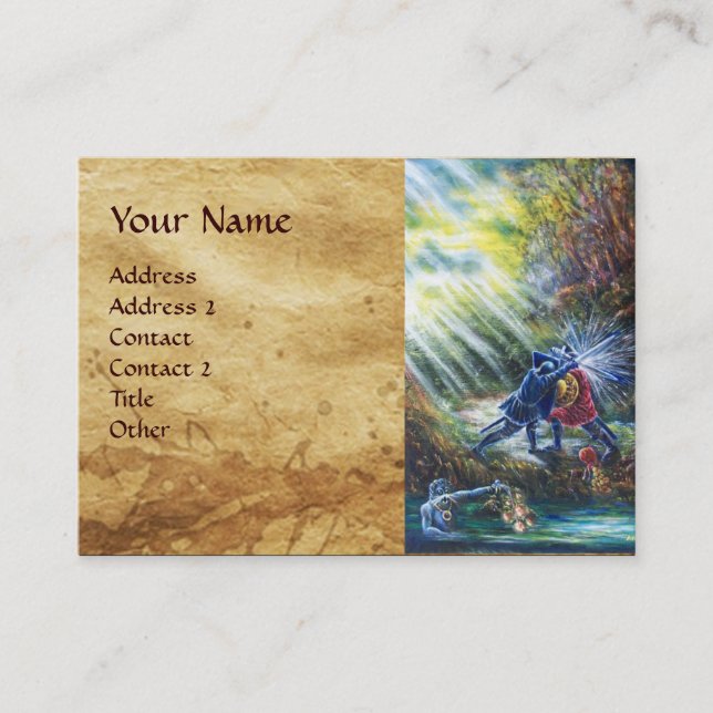 FORGOTTEN RO Fighting Knight,Djävulen,Parchment Visitkort (Framsida)