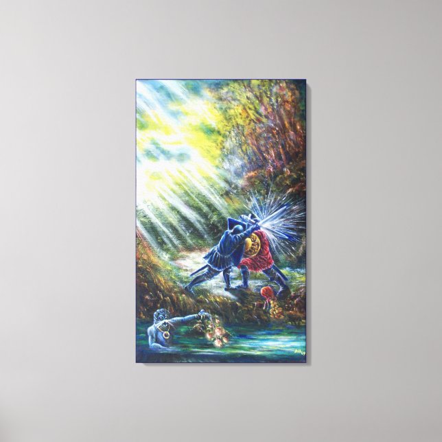 FORGOTTEN RO kämpade mot Knight, Money och Djävule Canvastryck (Framsida)