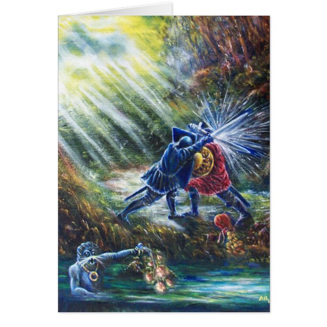 FORGOTTEN RO kämpade mot Knight, Money och Djävule Hälsningskort (Framsidan)