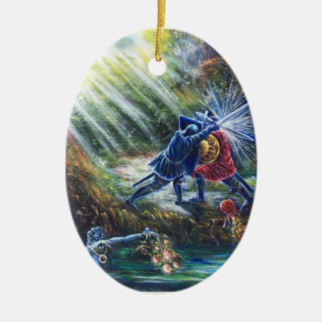 FORGOTTEN RO kämpade mot Knight, Money och Djävule Julgransprydnad Keramik (Framsidan)