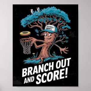 Förgrena dig och gör mål - Discgolf-enthusiast rol Poster