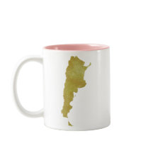 Förgylld Argentina karta - Argentina Dorada