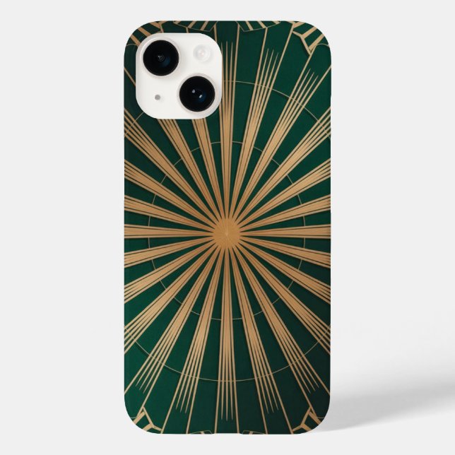 Förgylld Art Deco solstrålning mönster (Baksida)