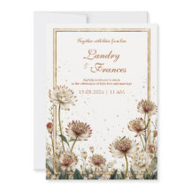 Förgylld Astrantia Botanisk Kräm Bröllop