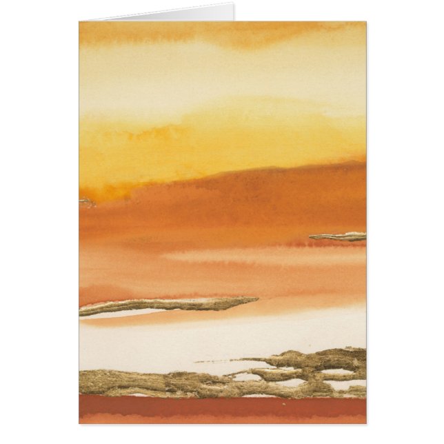 Förgylld bärnsten mig tryck för abstrakt v2 hälsningskort (Framsidan)