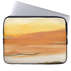Förgylld bärnsten mig tryck för abstrakt v2 laptop sleeve