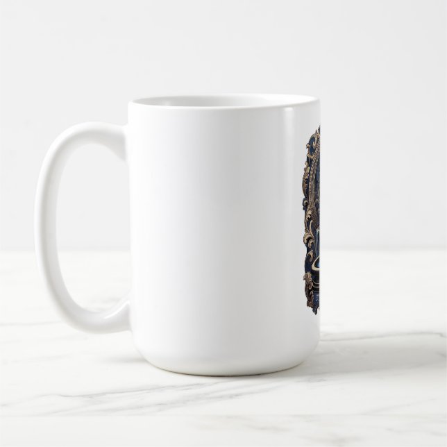 Förgylld Barock Fontän T-Shirt, Premium Kaffemugg (Vänster)