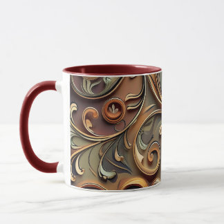 Förgylld barock rullning mugg