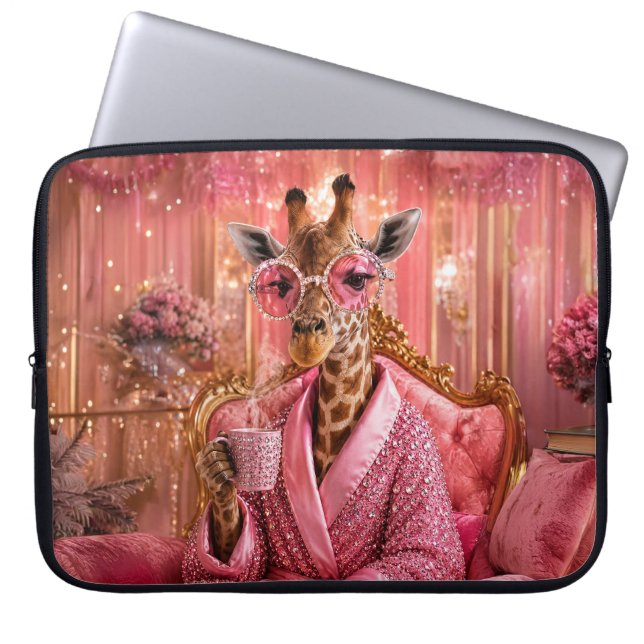Förgylld elegans i rosa laptop fodral (Framsidan)