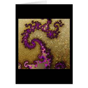 Förgylld Fractal #1 Hälsningskort