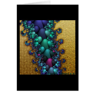 Förgylld Fractal #4 Hälsningskort