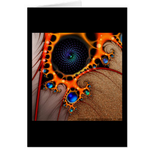 Förgylld Fractal #7 Hälsningskort