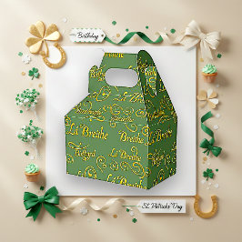 Förgylld gaelisk födelsedagssage St. Patricks möns Presentaskar
