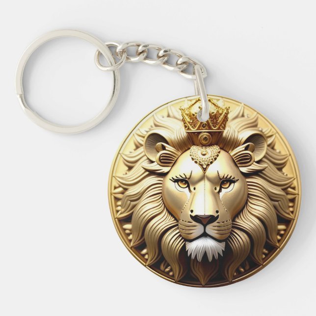 Förgylld Lejonmedaljong Med Krona (Framsidan)